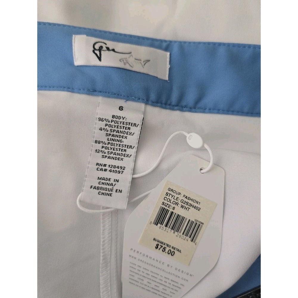 Greg Norman Collection Women's Sunset Park Print Skort White Blue New Size 6 - Picture 7 of 11